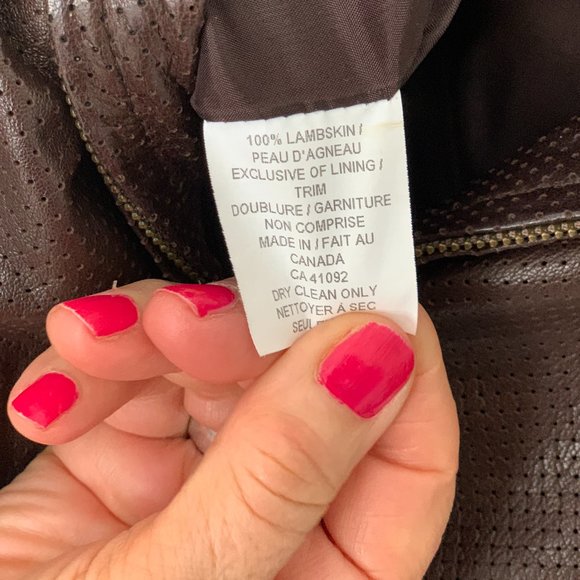 Stylish ARTHUR MENDOCA Brown Perforated 100% Lambskin Jacket - Picture 5 of 8